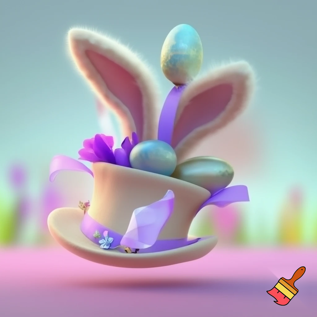 Easter top hat headband, Easter bunny headband, top hat, purple and white