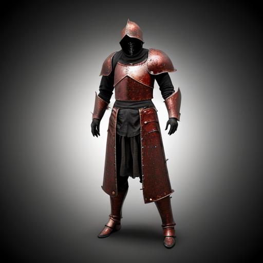 dark evil medieval  armor rusty