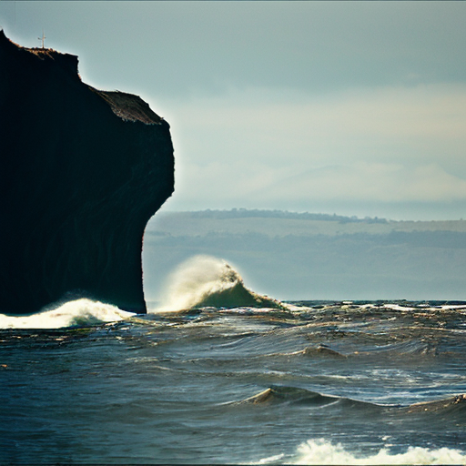From the vast caverns of old ocean's bed,
Fair Santa Cruz, arising, laves her waist,
The threat'ning waters roar on every side,
For every side by ocean is embrac'd.