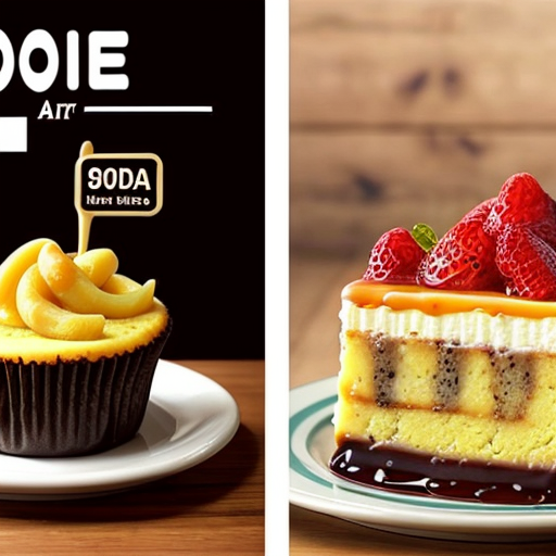 create a poster for food stall both are different food items "cheesecake and Goli soda"