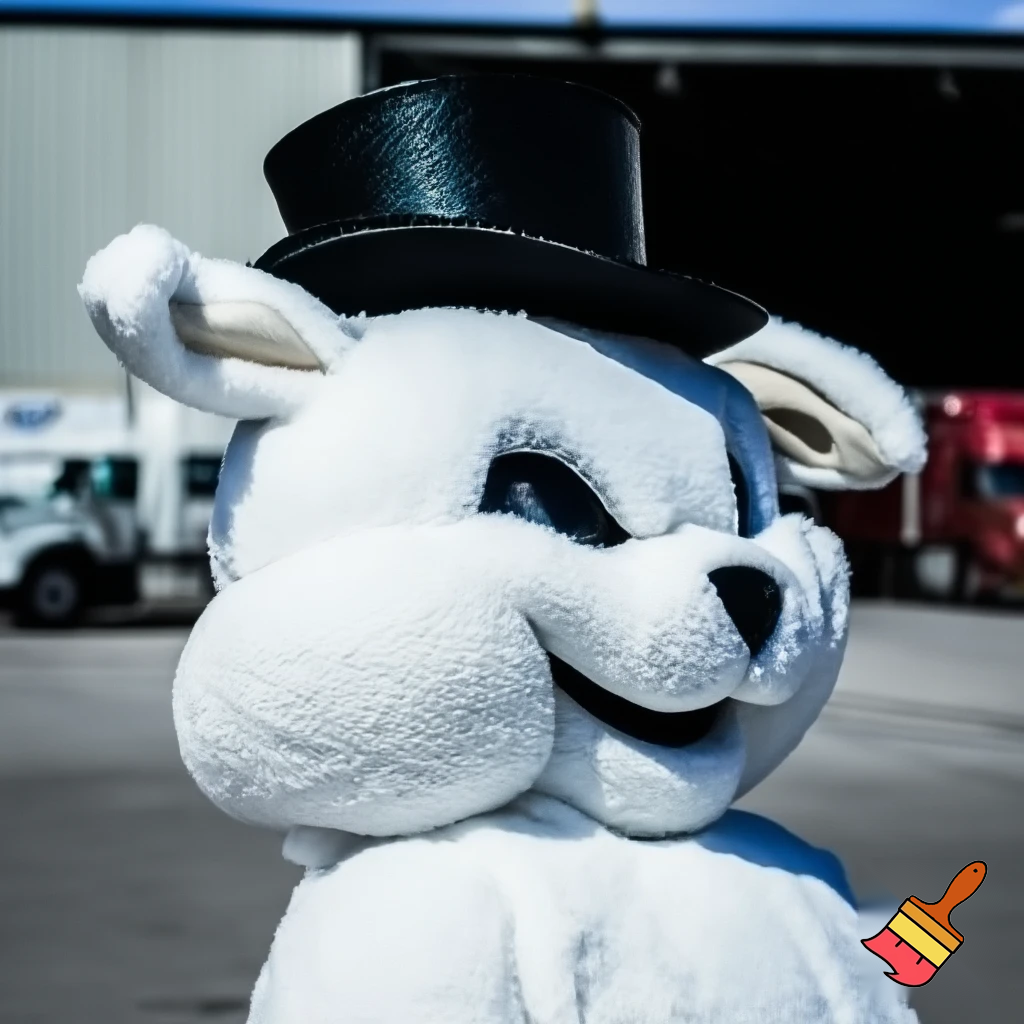 Mascot costume, Easter bunny top hat special top hat falcon gate trucking Centre