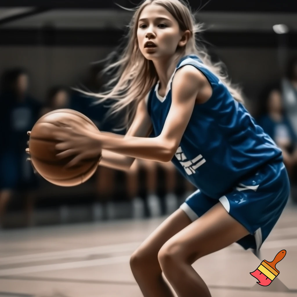 behind white teenage basketball with dirty blonde hair making a game winning far shot