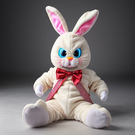 Easter bunny toy creepy toy mascot costume