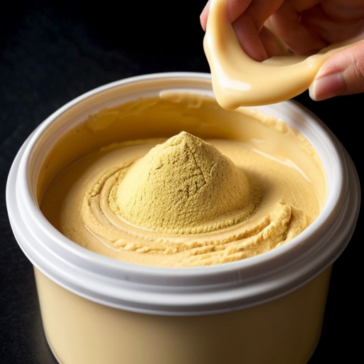 Custard powder out of the container