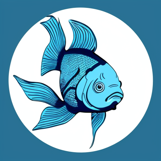 Make me a simple 2-d logo of a coy fish for my buisness