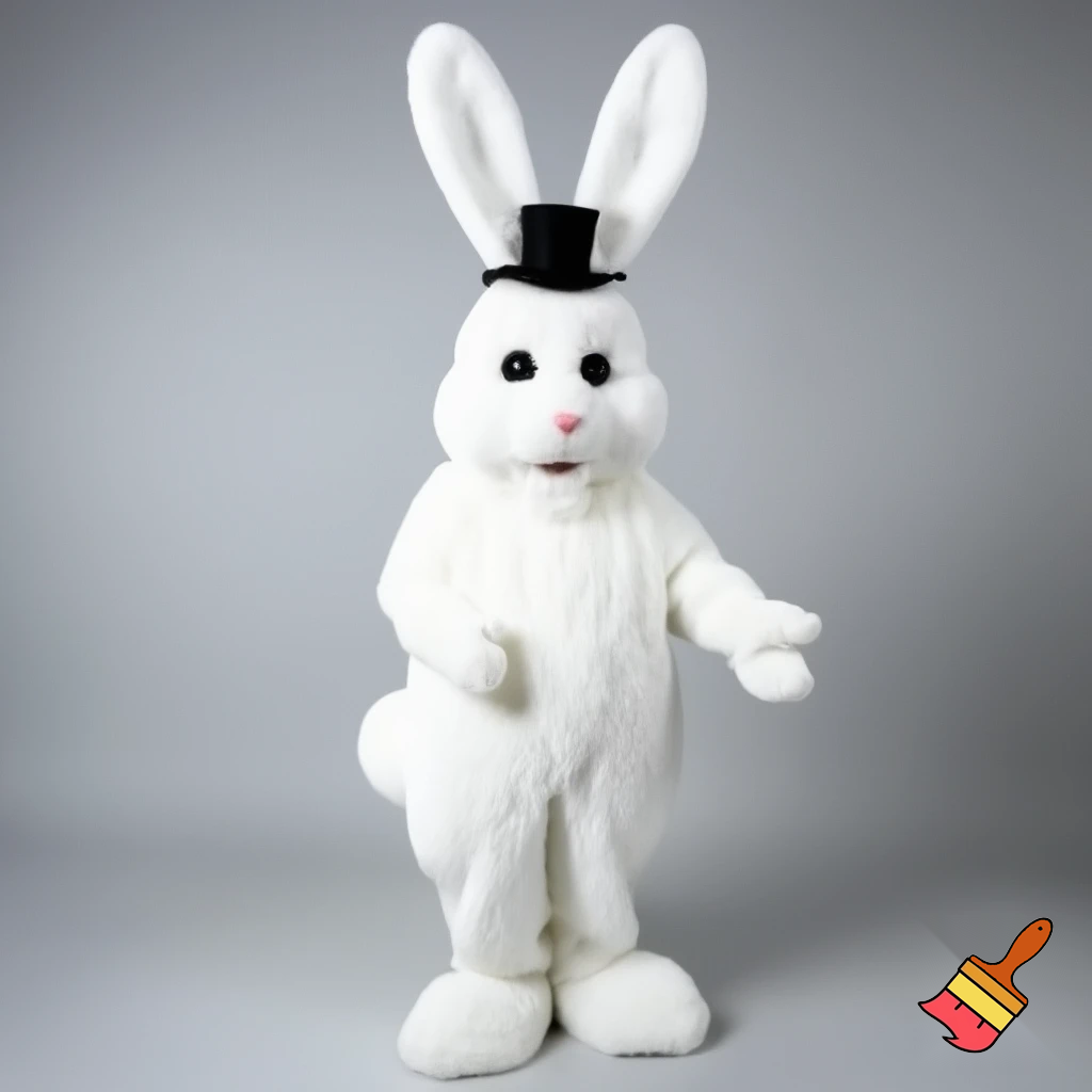 Easter bunny mascot costume top hat mascot costume 