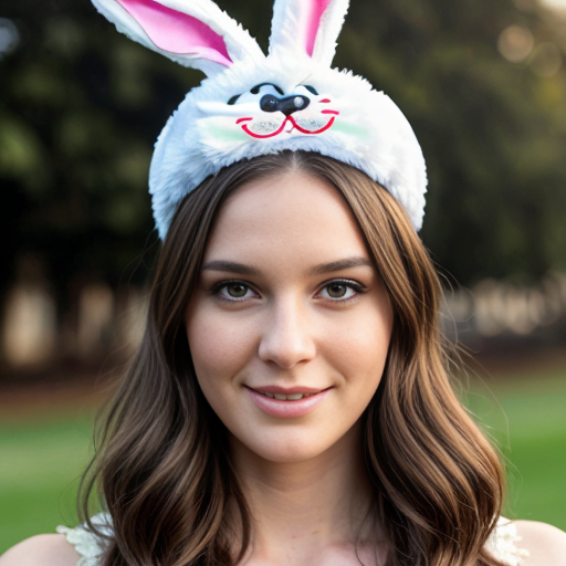 Easter bunny top hat headband, purple and white with gold
