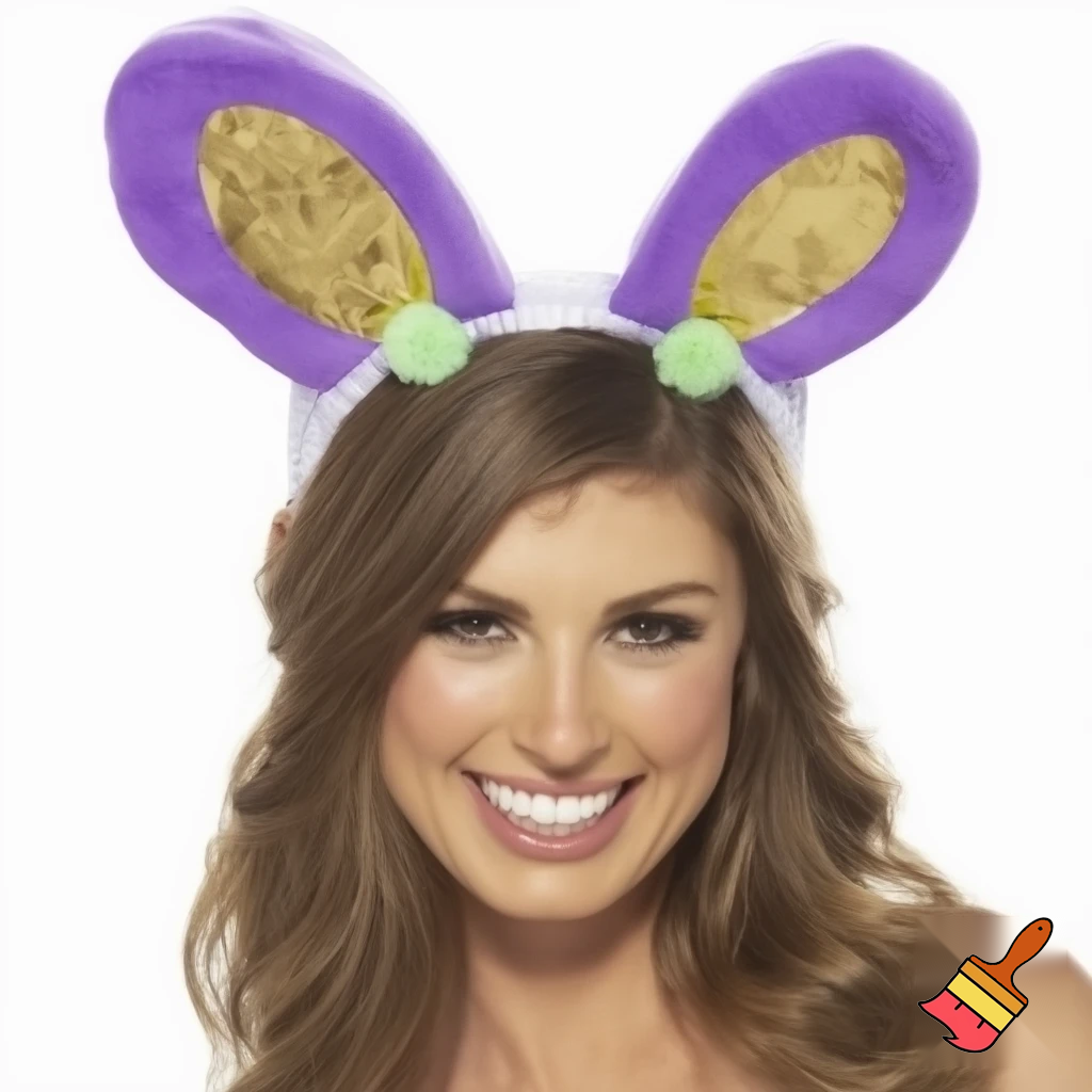 Easter top head headband, purple and white bunny ears top hat purple and gold top hat headband