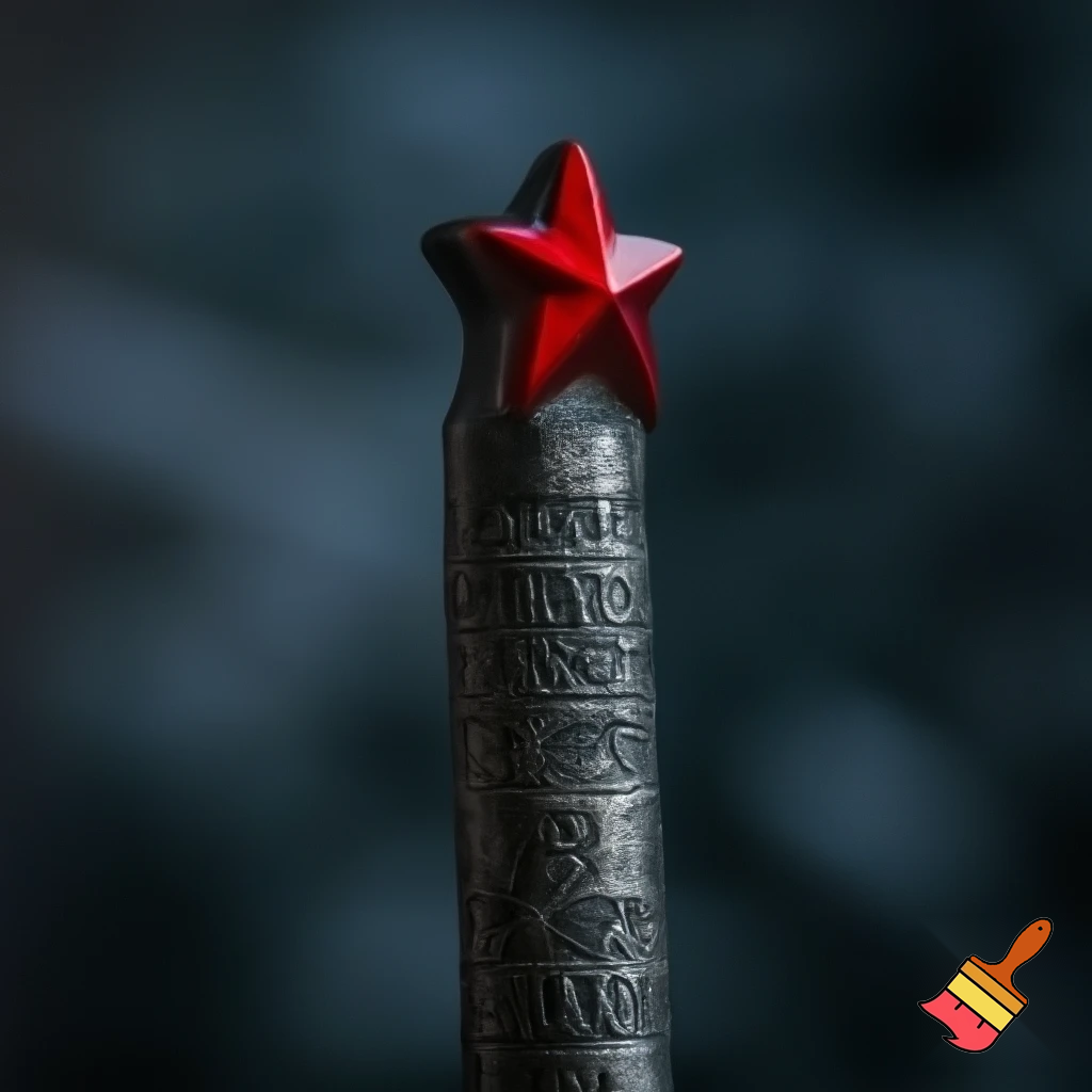 Russian Santa Claus walking stick with a star Santa Claus the real Santa Claus metal