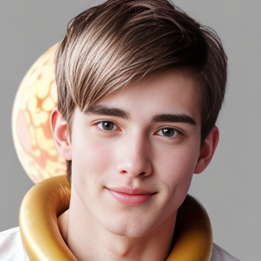 Su rostro parece una escultura, su piel es blanca pero no pálida,  más bien tiende al rosado; su cabello es castaño como las almendras. Tiene la estatura que sería la media  precisa de todos los hombres y mujeres del mundo, diría yo 1,68, y encima de eso lleva unas lunas redondas de ligera miopía que confieren a su aura cierta inteligencia elevada