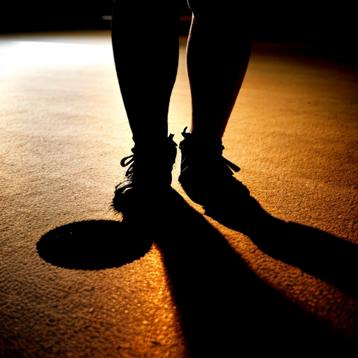 Silhouette of person on floor