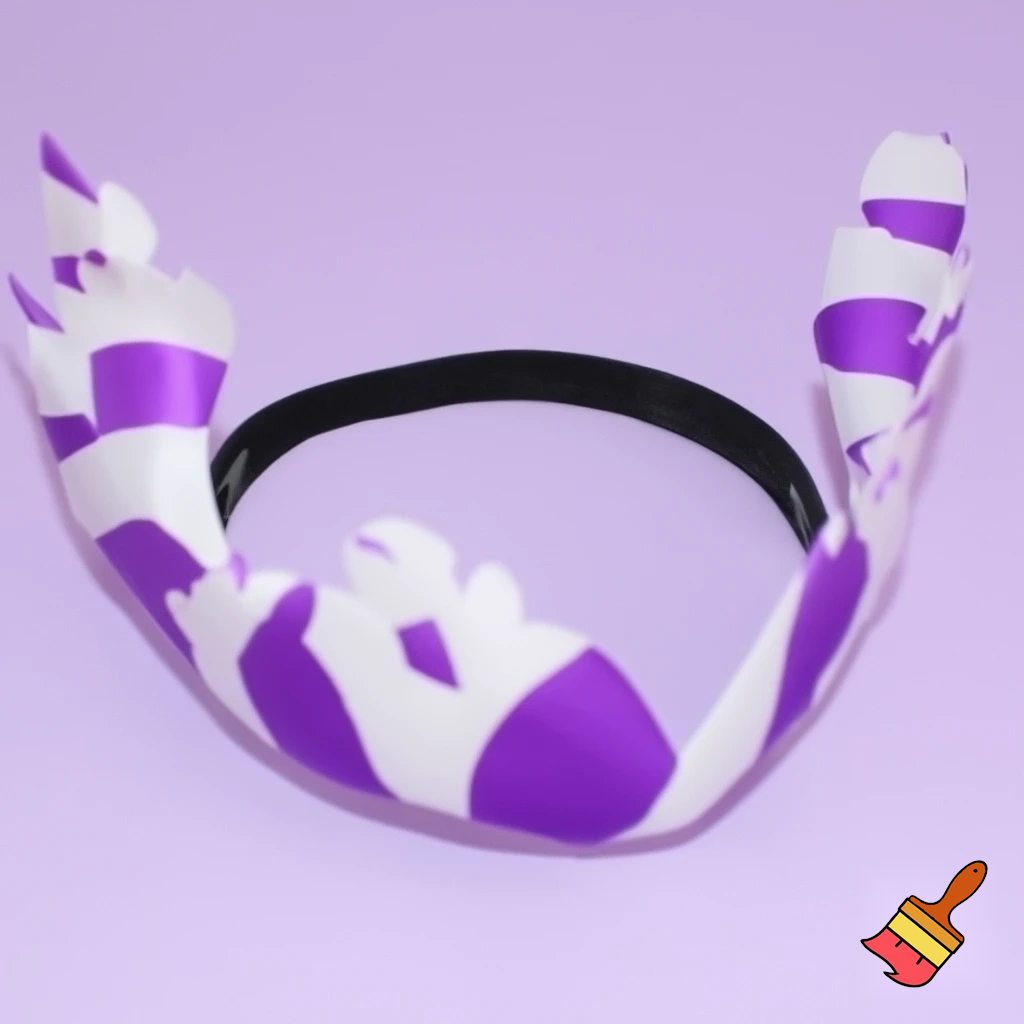 Easter top head headband, purple and white