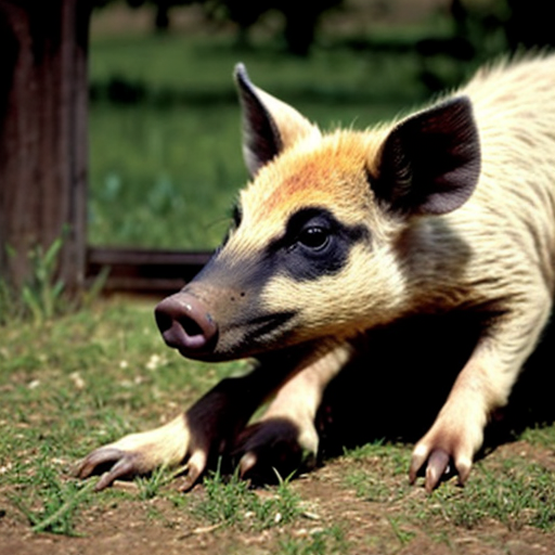 create evil feral mugshot of wild dog in a WANTED poster and add these reasons create a wanted poster with a mugshot picture of an evil human wild pig. the reward should be a lifetime supply of bacon and these are the reasons why•	These pests cause damage to the environment through wallowing, rooting for food and selective feeding.
•	By 1880, they were already considered a serious pest in parts of New South Wales. 
•	 They prey on newborn lambs, destroy crops, damage fences, foul water sources, and compete with livestock for food.
•	 Their impact costs farmers millions of dollars annually. 
•	Wild pigs are potential carriers of diseases, including foot-and-mouth disease
add these
