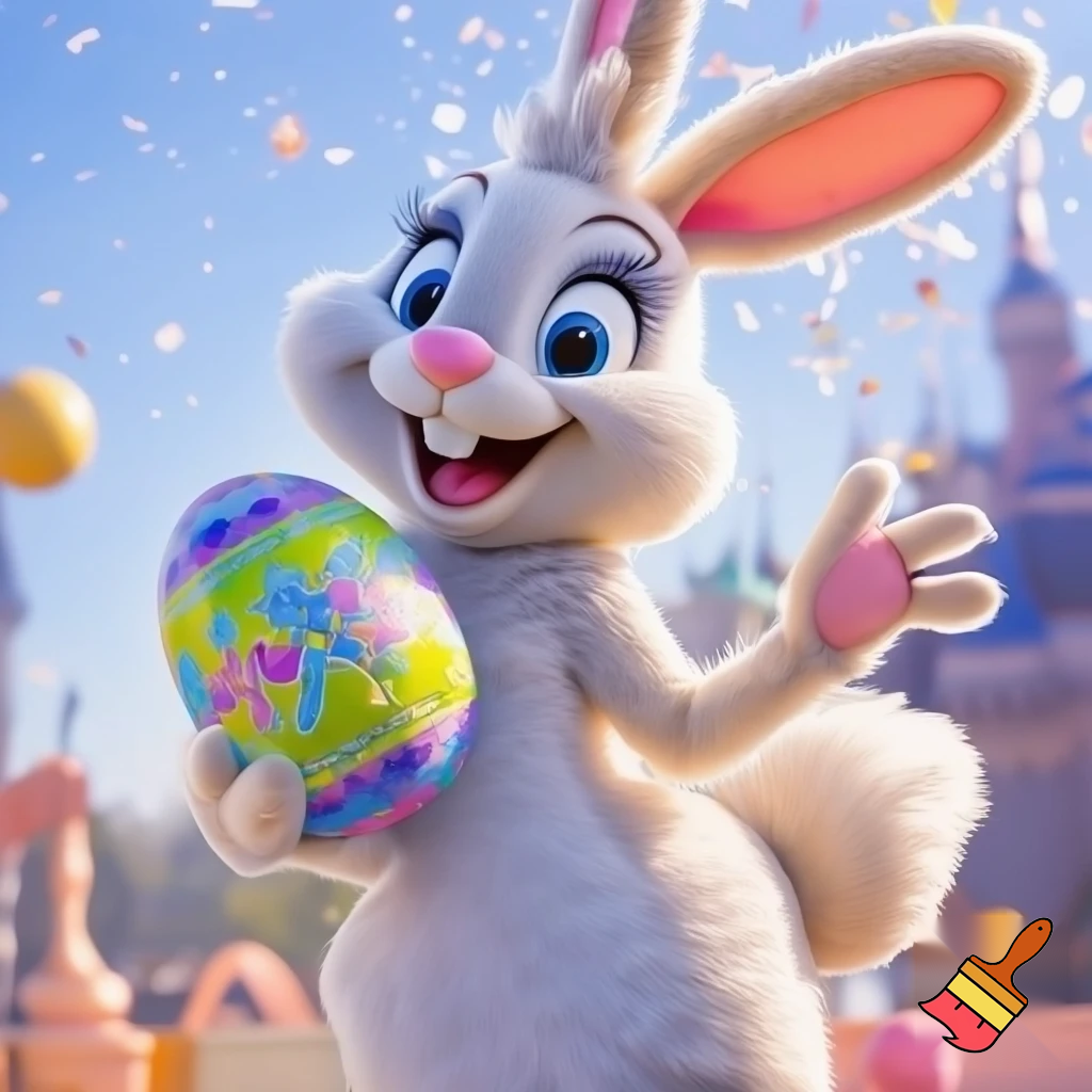 Easter bunny mascot Disneyland costume