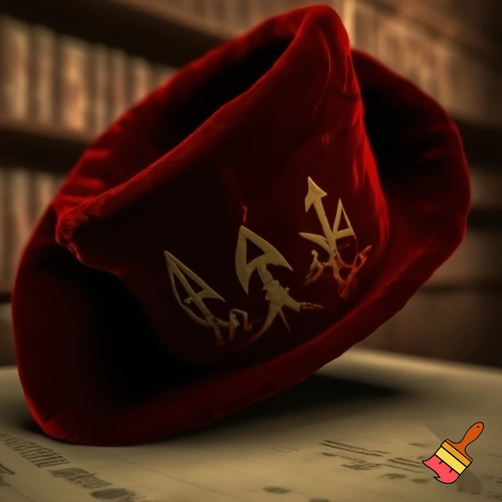 A wizard Santa Claus hat read✨✨🎄💫 velvet a wizard hat