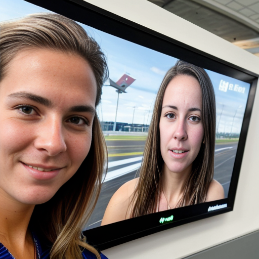 Goretzka and Vanessa at the airport 