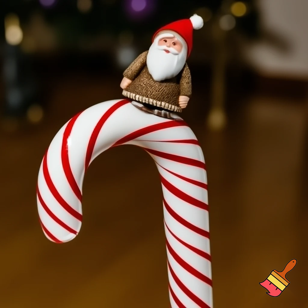 Santa Claus walking stick came lollipop