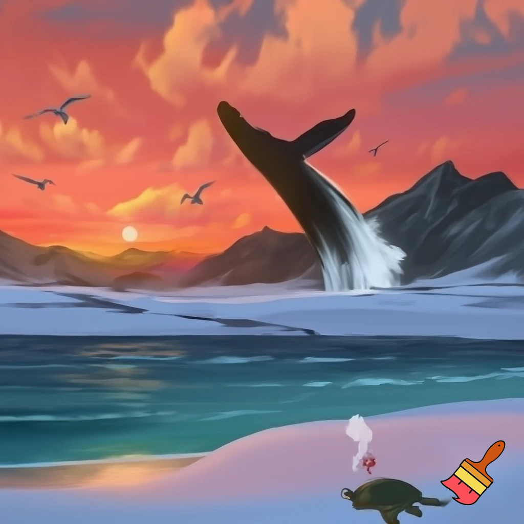 The sky was wrapped in a warm blanket of clouds whilst the sun peeped through.As I looked up,the seagulls cried out loudly as they gracefully flew across the sky.As I began walking across the velvety snow my cheeks turned bright red and my nose began to drip out water.When I opened my mouth a cloud of smoke burst out.

The mountains were grey and black.As I looked into the sky the clouds turned a bright pink and orange as they moved closer together like a happy family.The temperature dropped even lower and my legs felt like they were about to freeze  but i kept walking and didn't give up.The snow went onto my face and my hands started to become even colder but i still didn’t give up.

The waves splashed into the sky and sprayed onto my face.Whilst I wasn't looking a whale splashed out the water and into the sky my stomach dropped in shock.The water was a calm blue and green and I saw a turtle through it.
