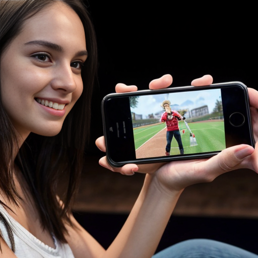 Goretzka play game on apple phone and Vanessa play game on apple phone at the movie 