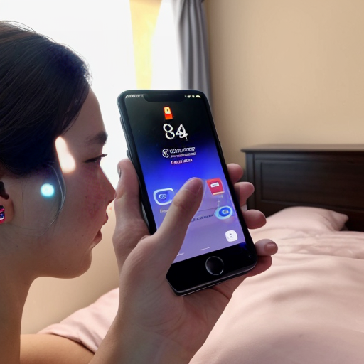 Goretzka play game on apple phone and Vanessa play game on apple phone at the bedroom 