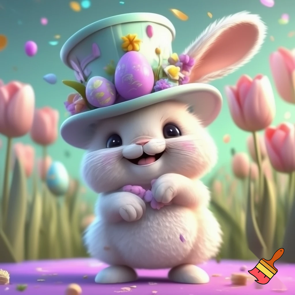 Mascot costume, Easter bunny top hat special top hat