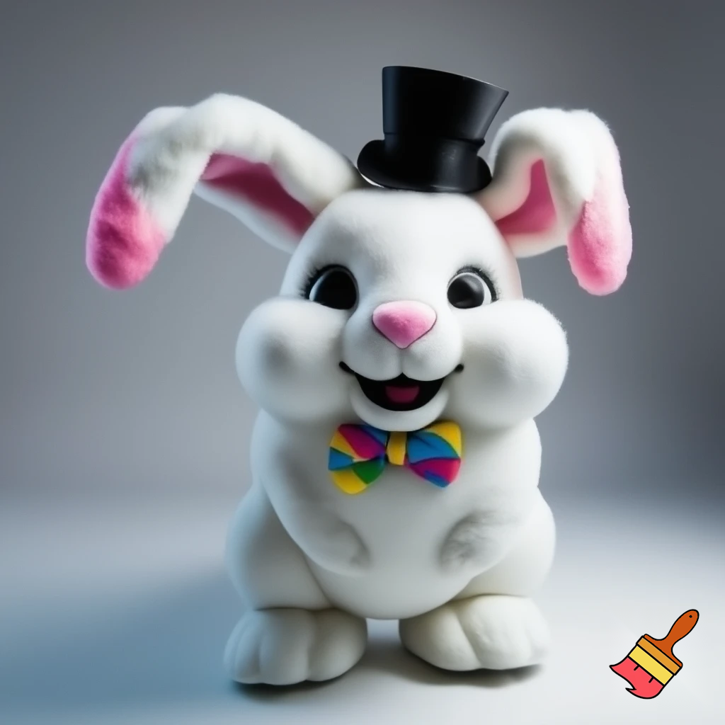 Easter bunny mascot costume top hat mascot costume 
