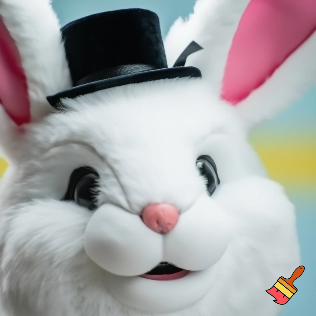 Easter bunny mascot costume top hat magic toy special top hat