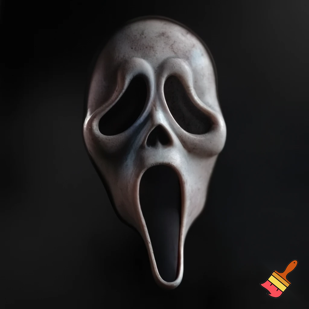 A horror mask for a new film similar to Ghostface from Scream
