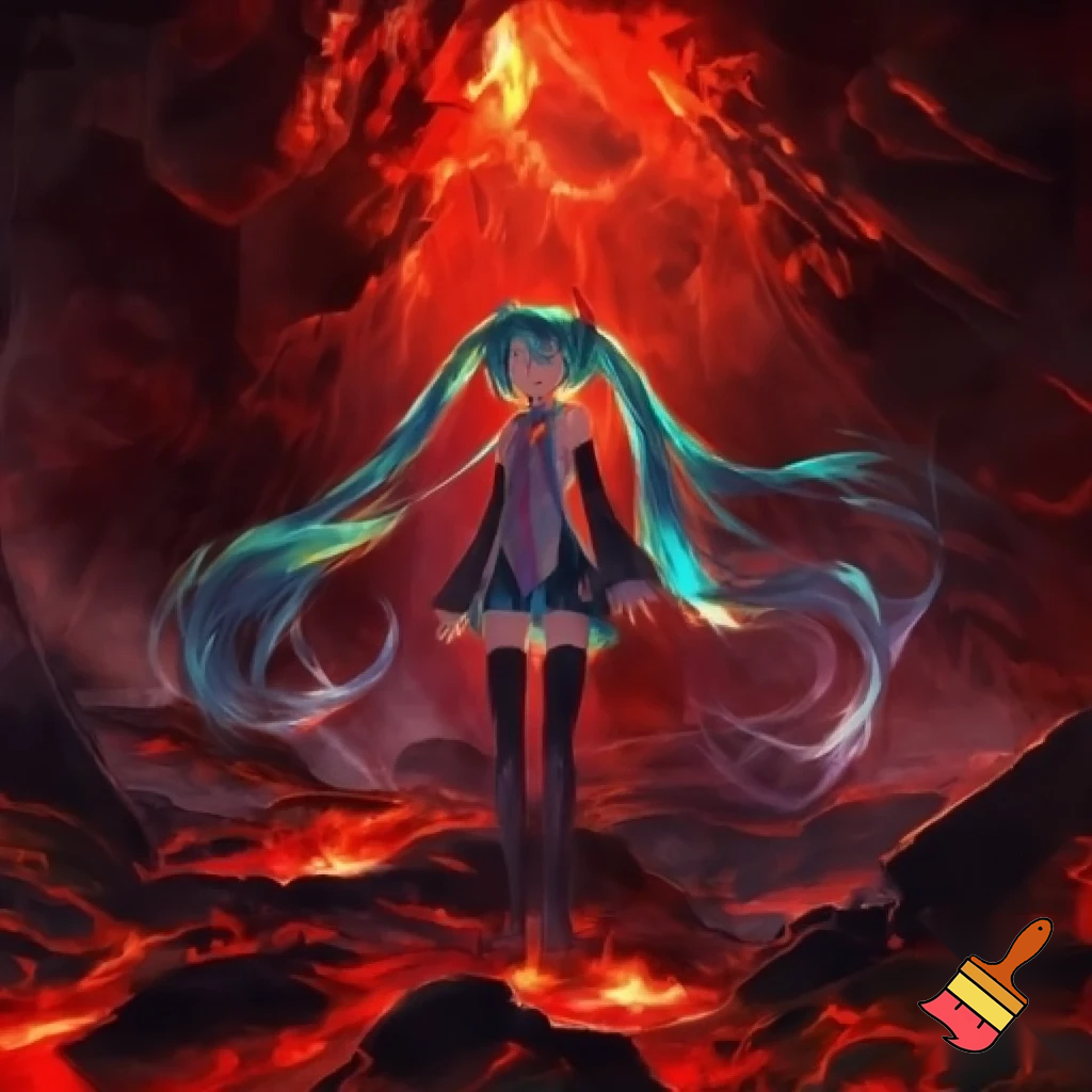 Miku in the Nether