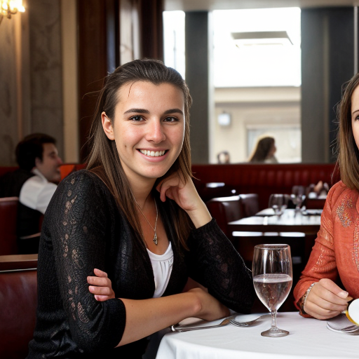 Goretzka and Vanessa at the restaurant 