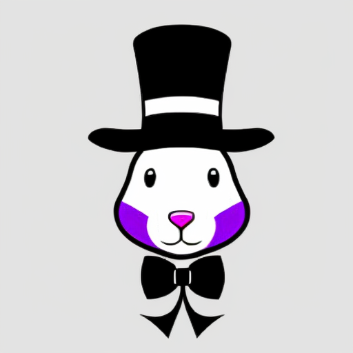 Easter bunny top hat purple and gold