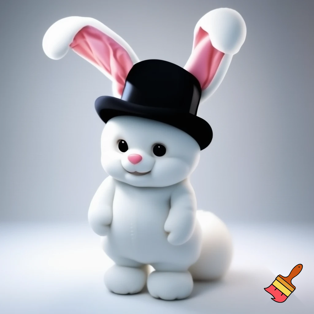 Easter bunny mascot costume top hat