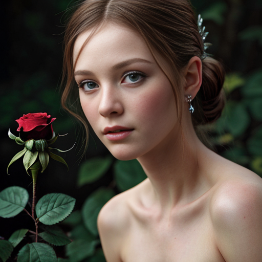 rose fairy, photorealistic