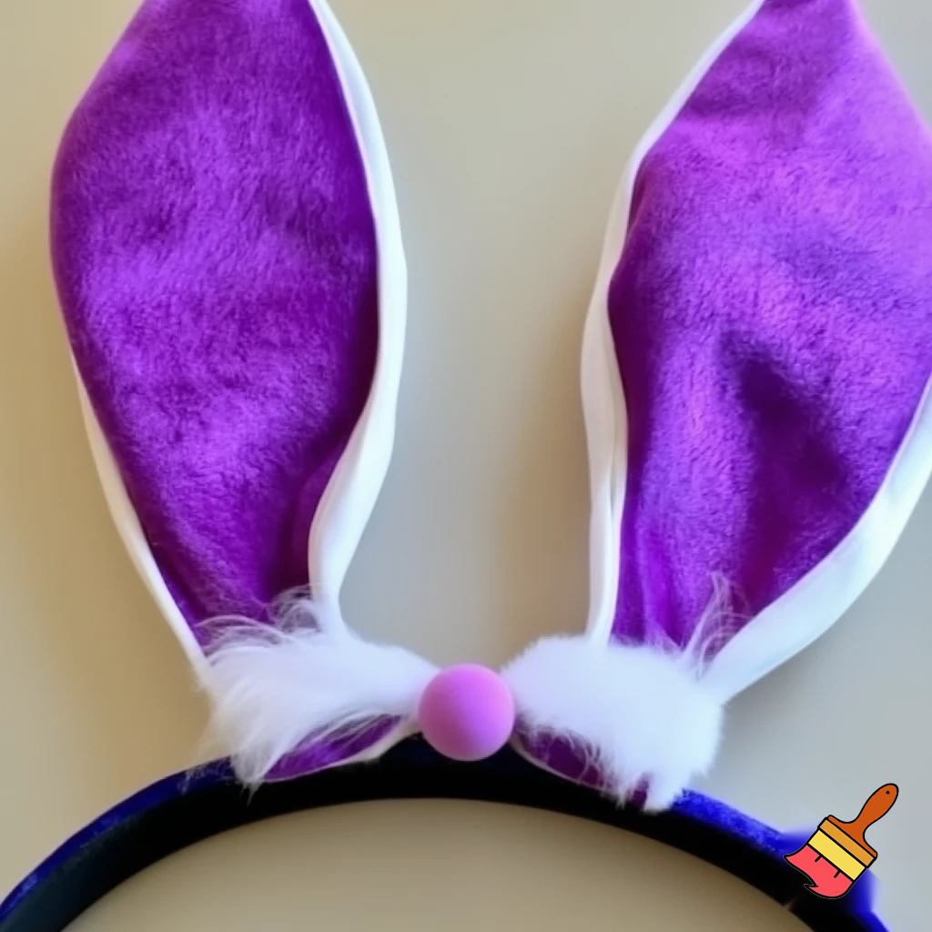Easter bunny headband, top hat, Easter hat headband, top hat, purple and white, purple and white velvet top hat