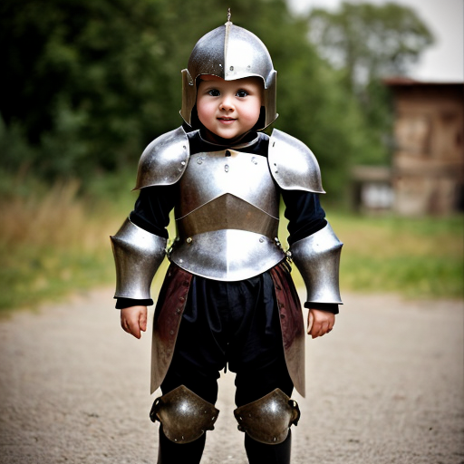 Little kid in armor

