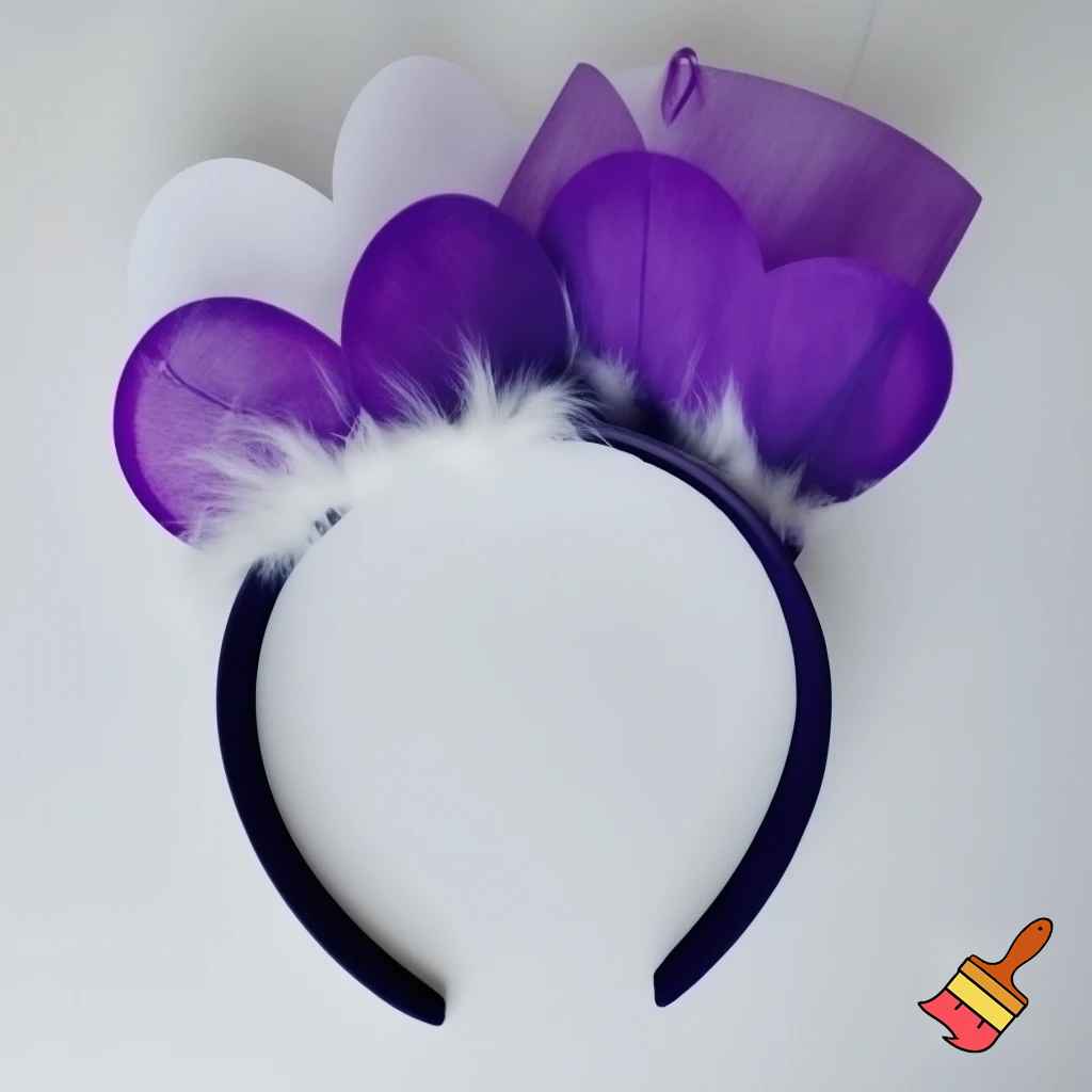 Easter top hat headband, purple and white easter top hat