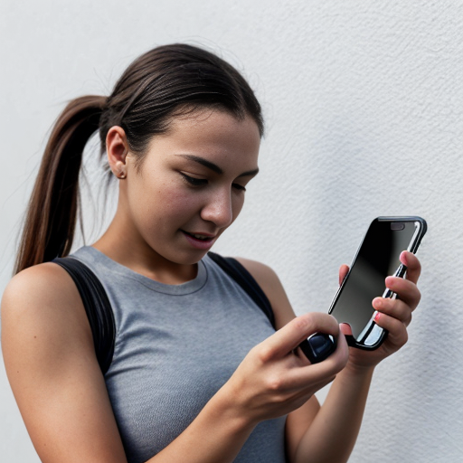 Goretzka play game on apple phone and Vanessa play game on apple phone at the standing on the white wall 