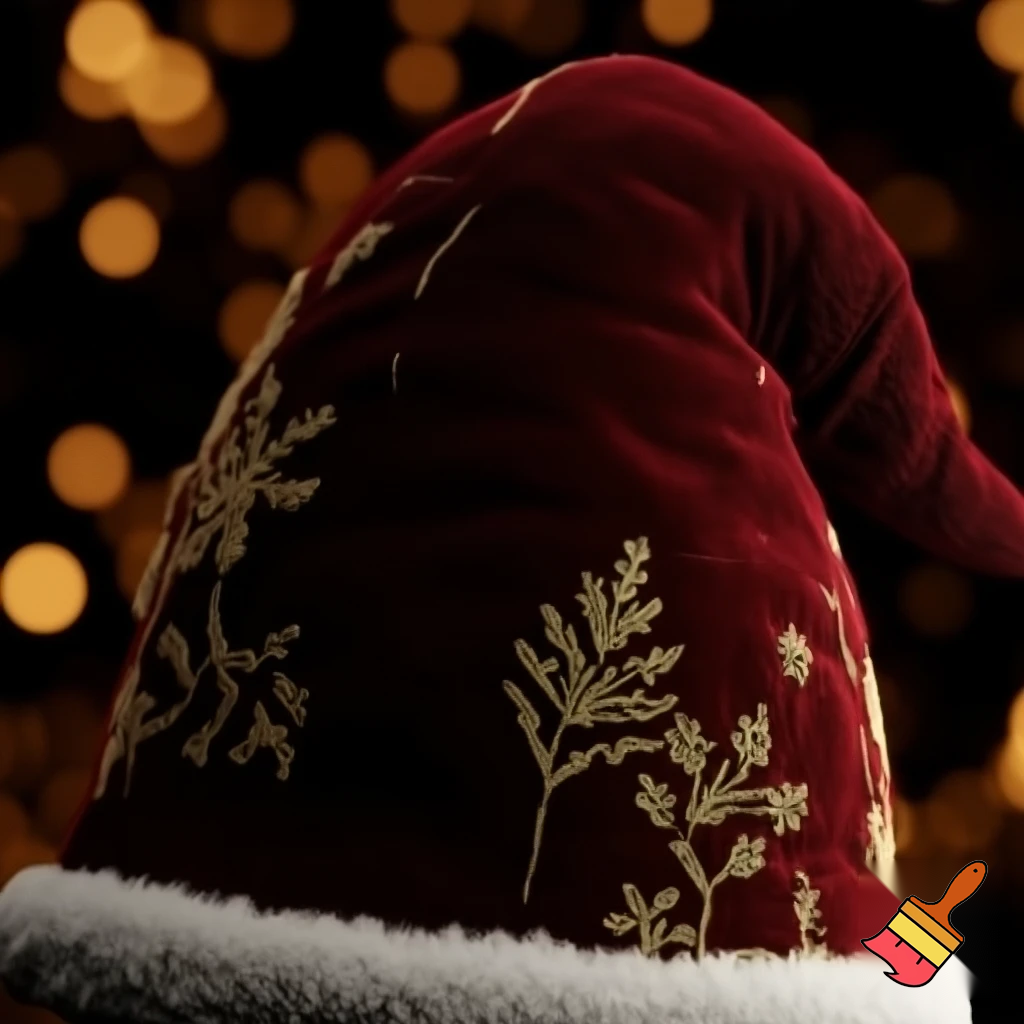 Christmas wizard hat written and velvet