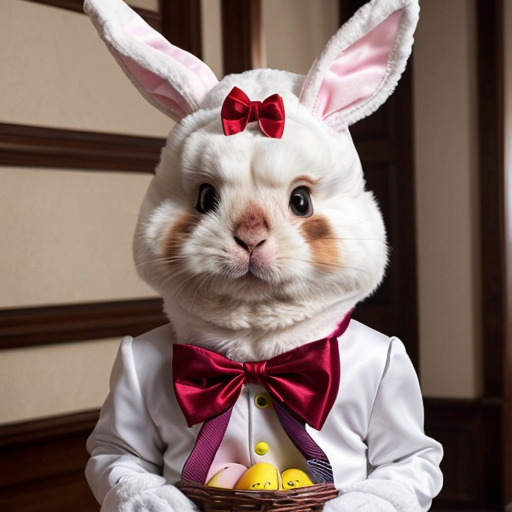 Easter bunny mascot costume top hat Easter only sells house