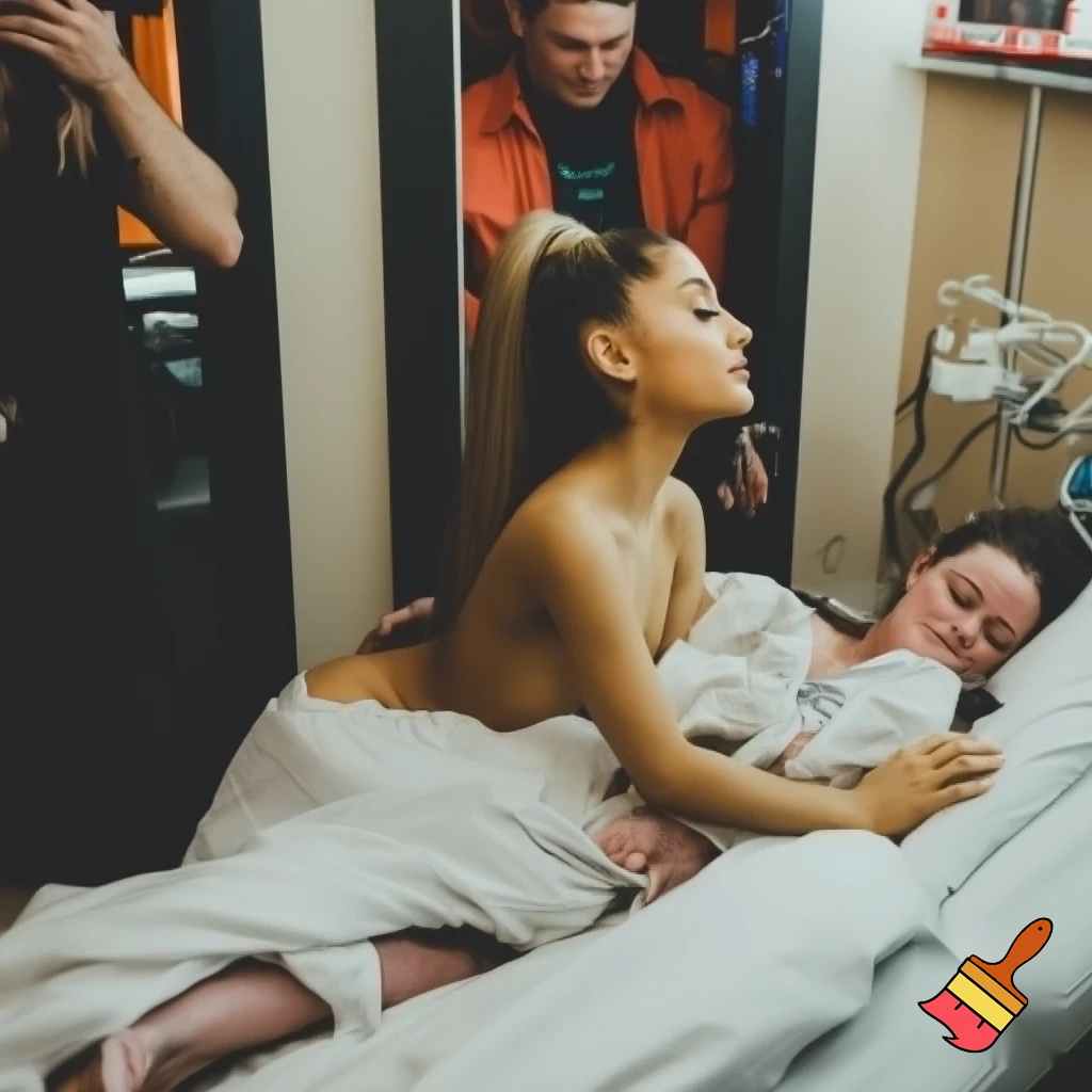 Ariana grande naked with white sheets at the hospital giving birth on the hospital bed ,lets see her butts