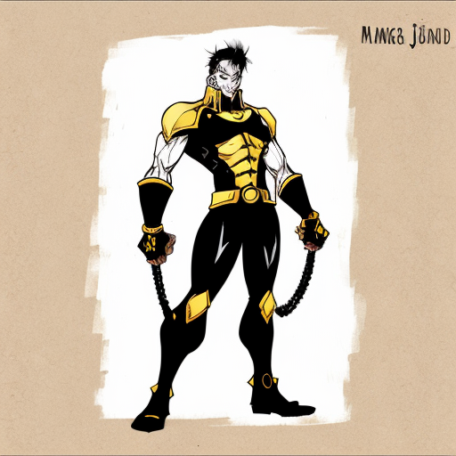 JoJo stand, bad quality, humanoid, there may be different colors, single-color background, pose, manga style, there may be different processes