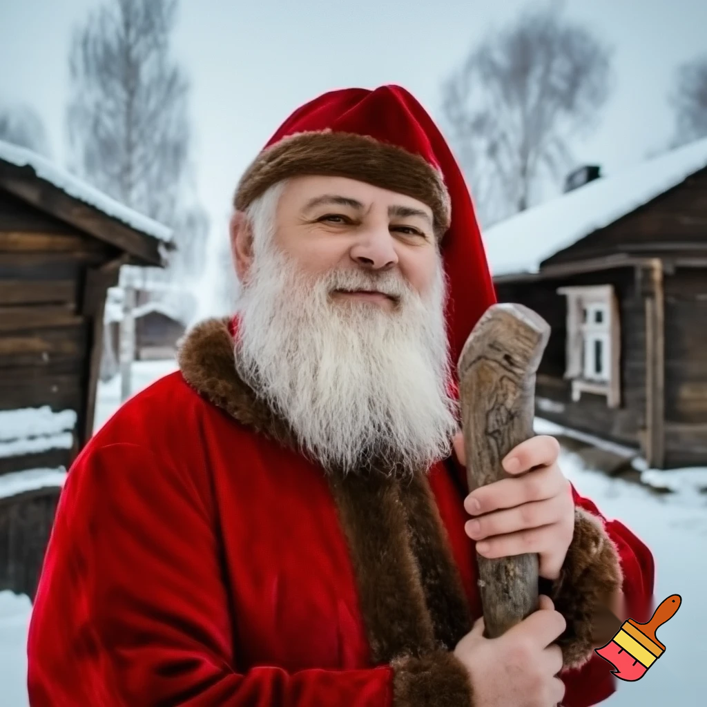 The real Santa Claus Russia walking stick star Santa Claus a a real person