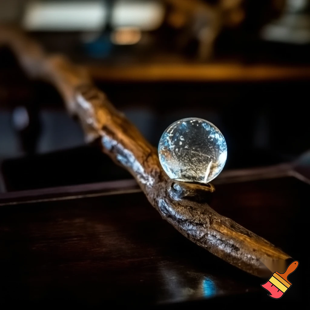Magic or stick with the crystal ball stick a walking stick