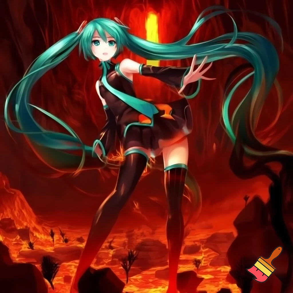 Miku in the Nether