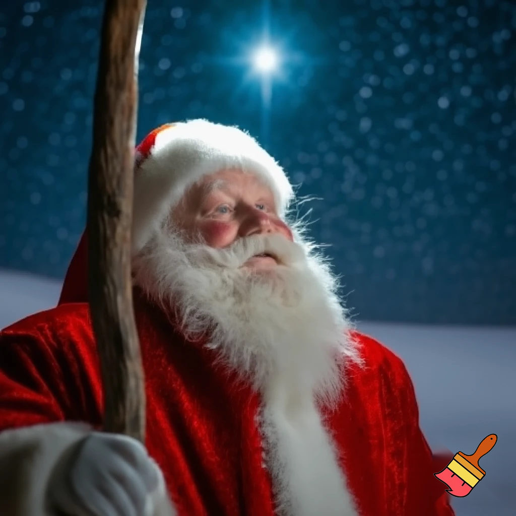 Ratha Santa Claus with the walking stick a star