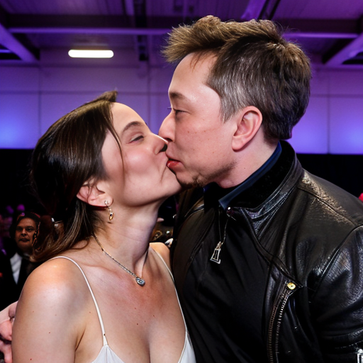Elon musk kissing diddy