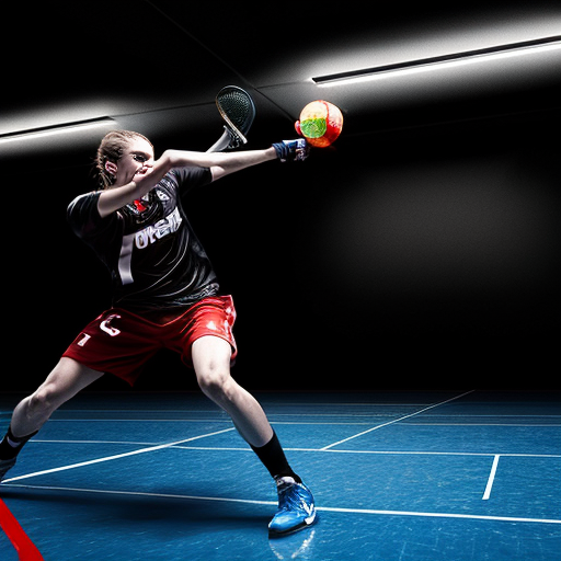 Dynamic action shot of a professional floorball player shooting with the "RAGE STRIKE PRO" stick. Motion blur on the ball, aggressive posture, arena lights glowing in the background. Matte black carbon shaft with blood-red torn graphics clearly visible. Red lighting atmosphere, sweat particles in air, intense sports photography, shallow depth of field, high shutter speed effect, ultra-realistic, cinematic, 8K.