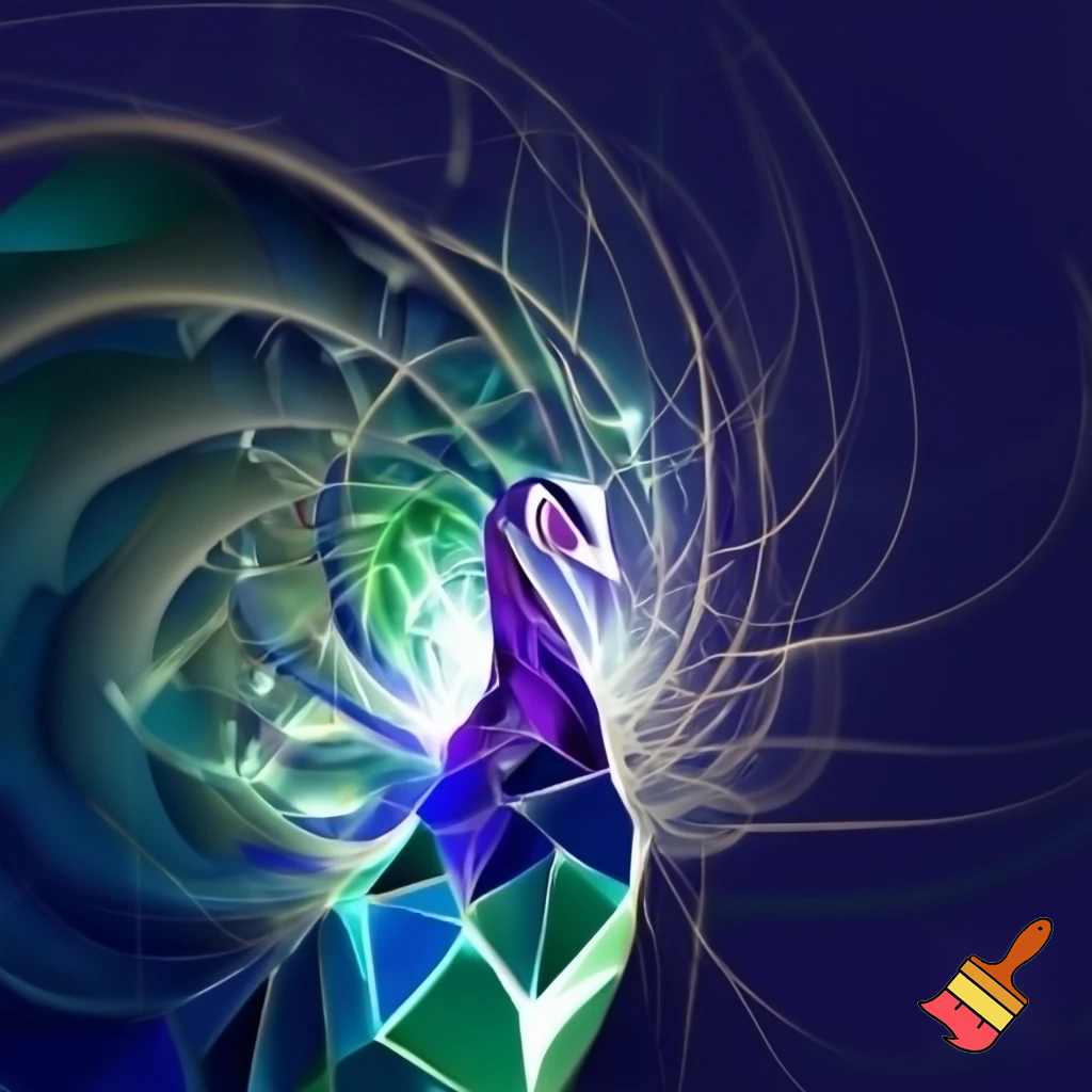 abstract peacock