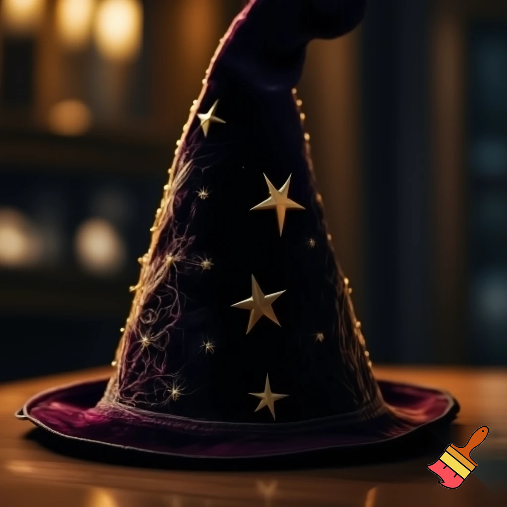 Christmas wizard hat stars and means read a Christmas hat