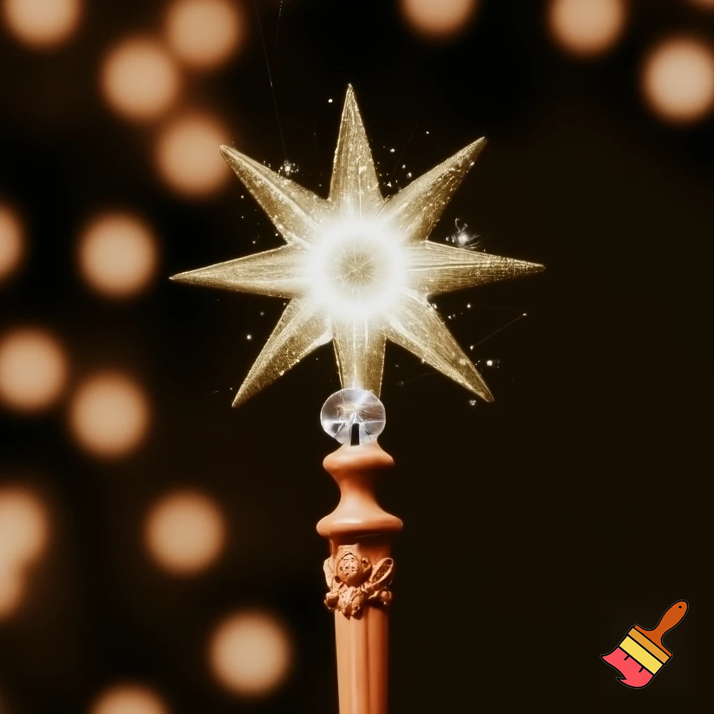 A star Christmas star want magic wand💫